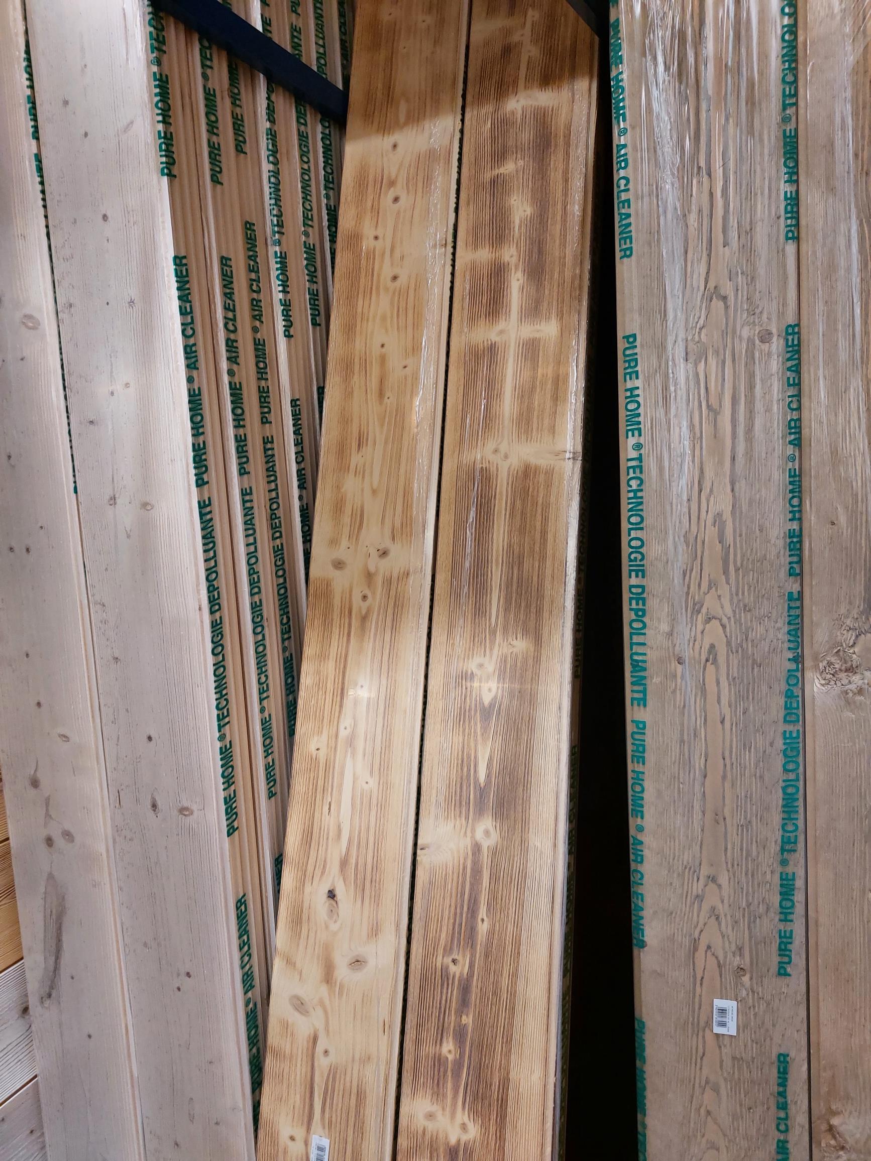 Lambris Verniland sapin brossé Pure - Yaki Hot - 17 x 185 x 2650 mm